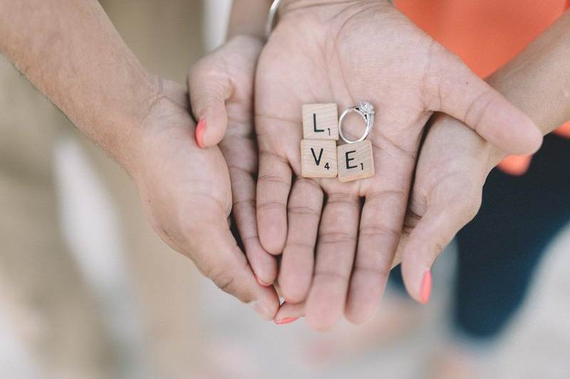 engagement images with props